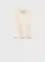 Blusa Noelisi Offwhite Talla M Mujer Mango