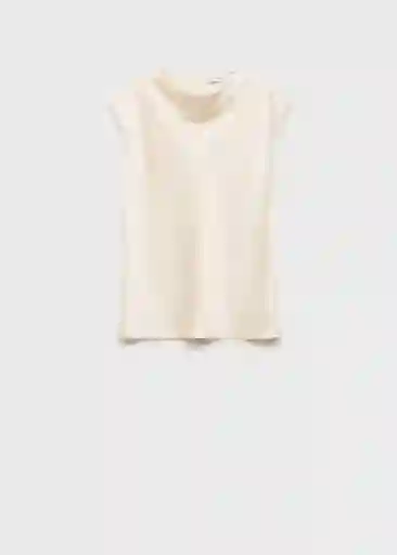 Blusa Noelisi Offwhite Talla M Mujer Mango