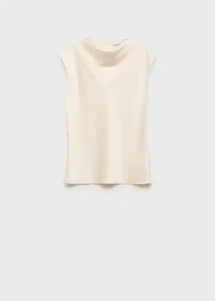 Blusa Noelisi Offwhite Talla M Mujer Mango