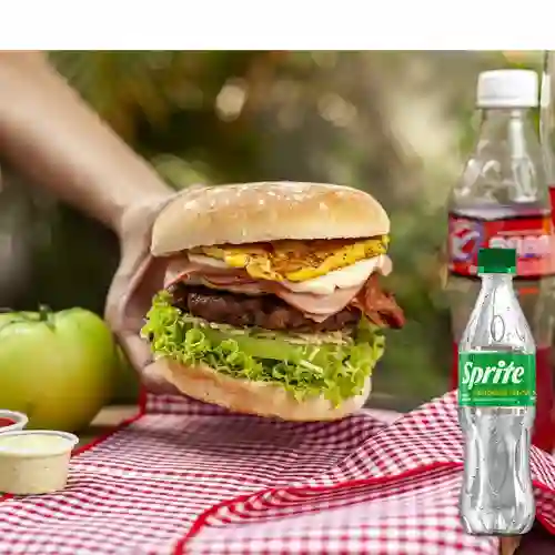 Combo Hamburguesa Artesanal Mixta +Sprite Orig 400ml