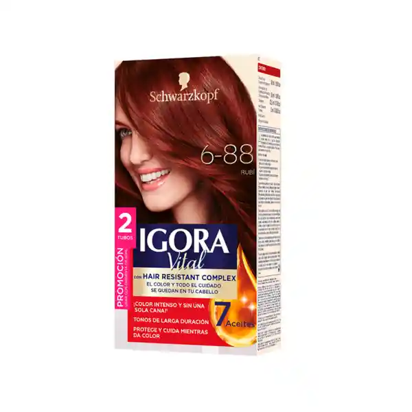 Tinte Igora Vital 6-88 Rubi