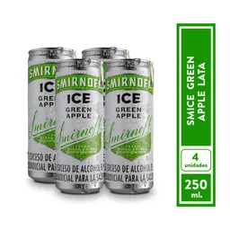 Coctel Smirnof Ice Green Apple 250mL - 4Pack