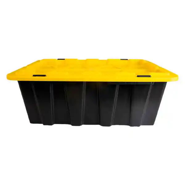 Cotidiana Caja Organizadora Plástico Negro/Amarillo 40 L