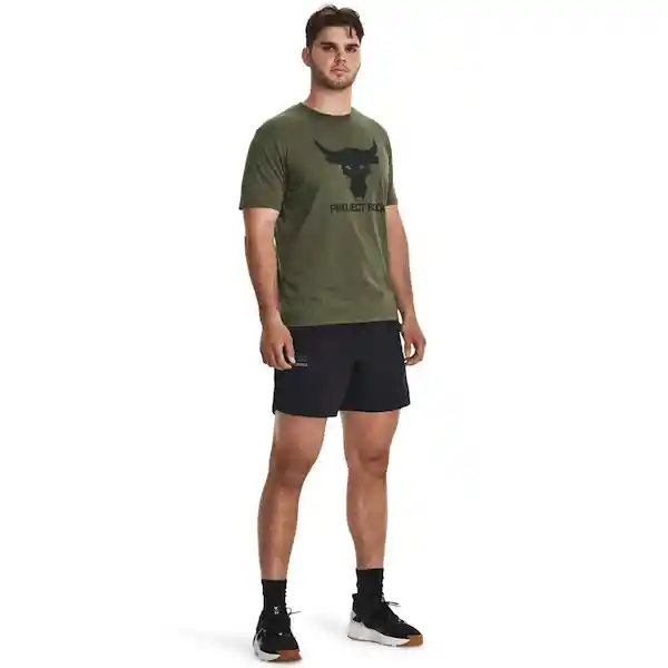 Under Armour Camiseta Project Rock Brahma Bull Hombre Verde T-S