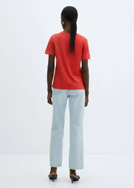 Camiseta Chalaca Rojo Talla M Mujer Mango