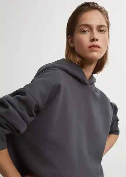 Sudadera Am031 Antracita Talla M Mujer Mango