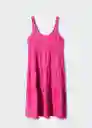 Vestido Bambú Fucsia Talla XL Mujer Mango