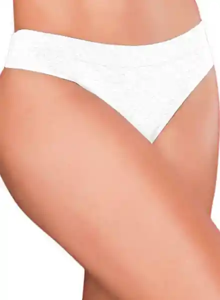 Cachet Panty Tanga Clásica Blanco Talla L