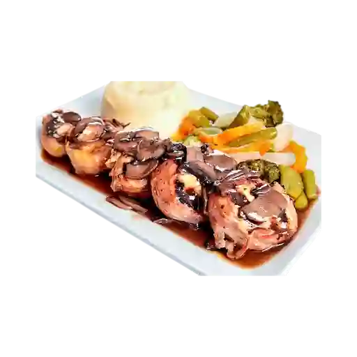Medallones de pollo vino tinto