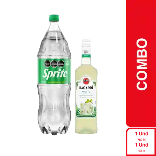 Combo Bacardí Ron Mojito + Gaseosa Sprite Original 1.5 L