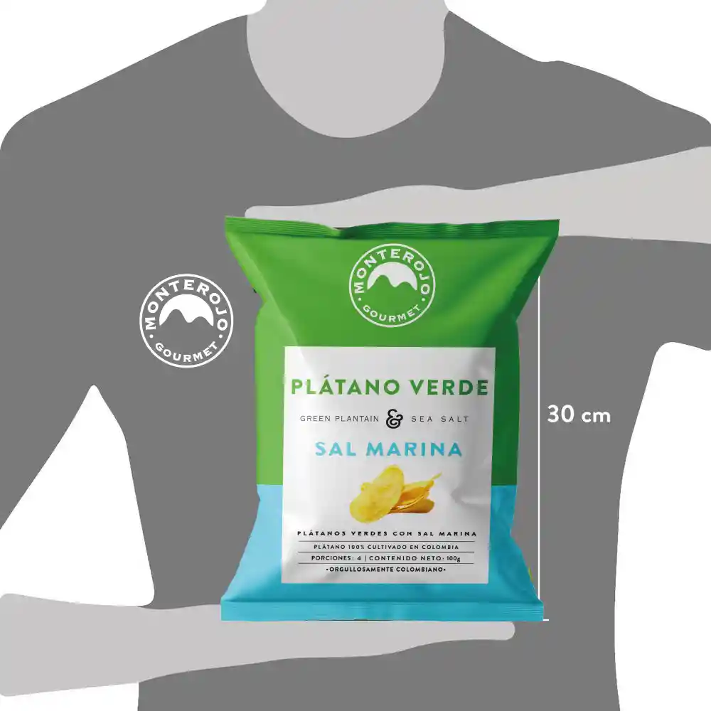 Monte Rojo Platanos Verdes Sal Marina 100gr