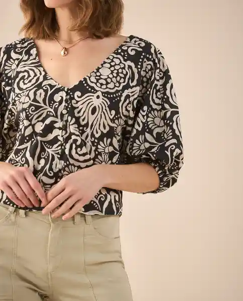 Camisa Negro Jaguar Ultraoscuro Talla M 611G038 Esprit