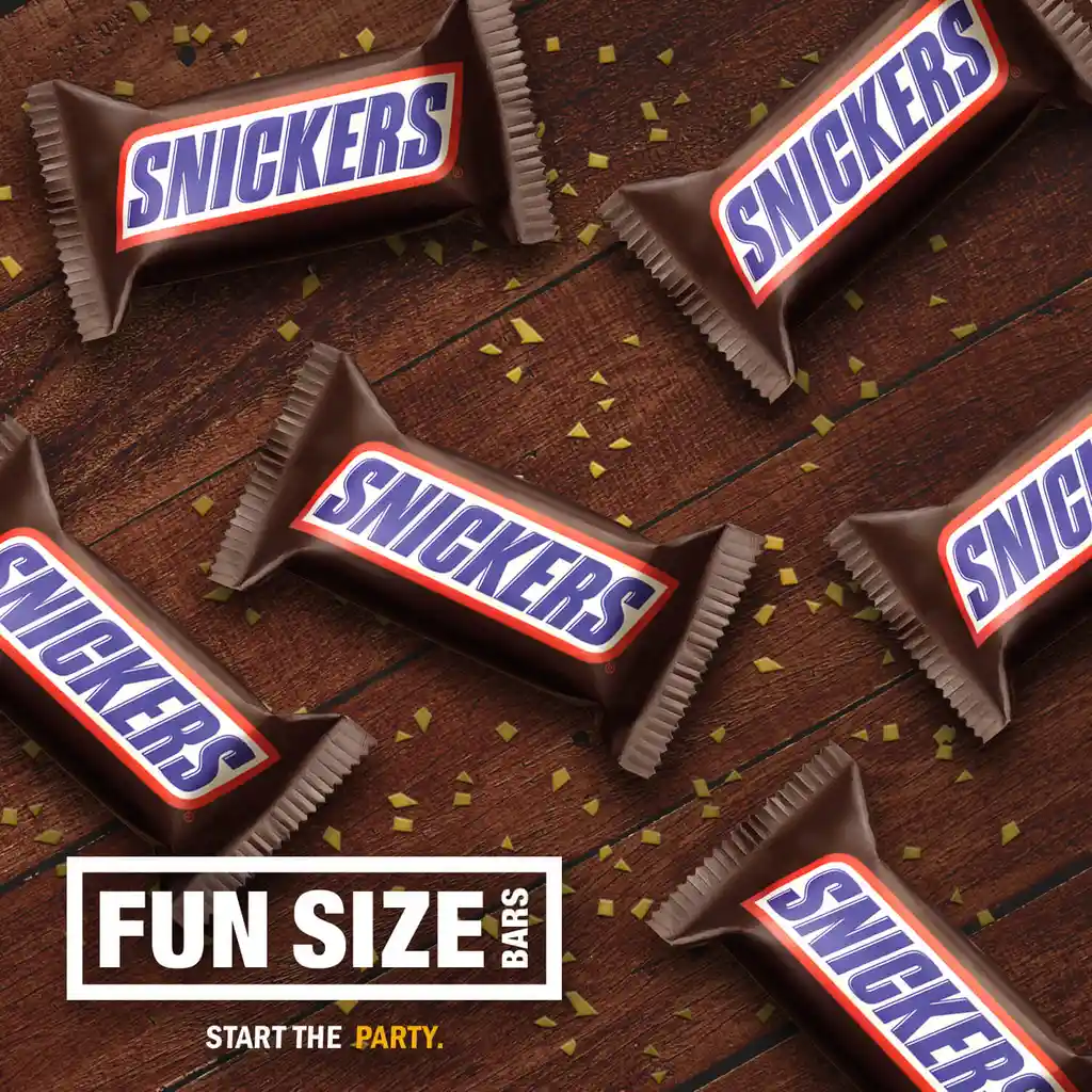 Snickers Fun Size 6 barras de chocolate y maní