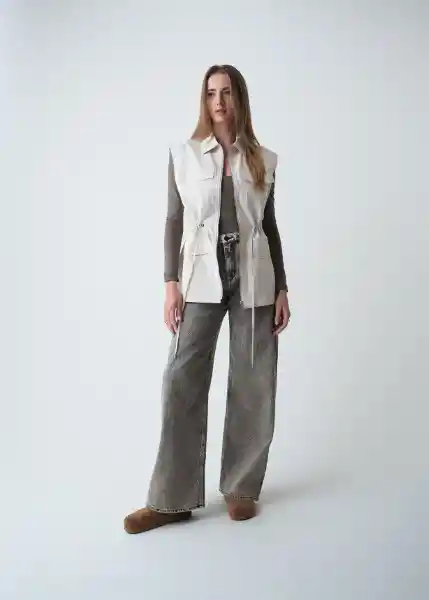 Chaqueta Mujer Crudo Ballueca Claro Talla L Naf Naf