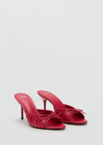 Sandalias Flor Rojo Talla 36 Mujer Mango