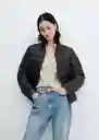 Abrigo Anorak Plumi Negro Talla L Mujer Mango