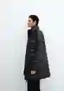 Abrigo Anorak Plumón Negro Talla XS Mujer Mango