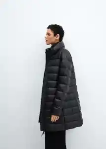 Abrigo Anorak Plumón Negro Talla XS Mujer Mango