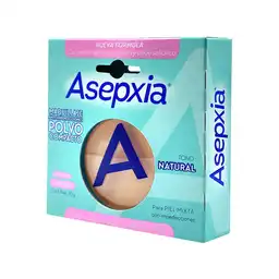 Asepxia Maquillaje Facial Polvo Compacto Natural