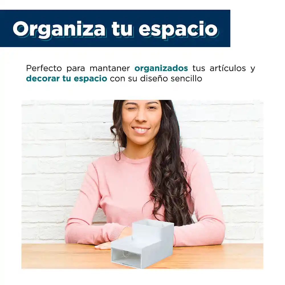 Organizador de Plástico de Escritorio Sola Capa Blanco Miniso