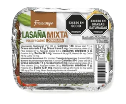 Lasaña Mixta Congelada Frescampo
