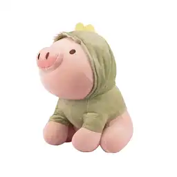 Miniso Peluche de Cerdito  Con Capucha de Dinosaurio Rosa