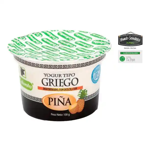 Yogurt Griego Colanta Piña Vaso