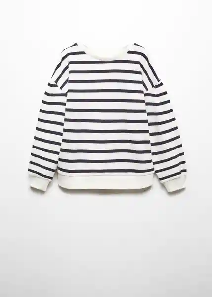 Sudadera Stripes Niñas Navy Talla 14 Mango