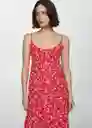 Vestido Florex Rojo Talla XL Mujer Mango