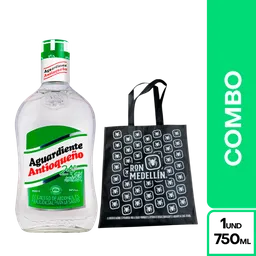 Combo Aguardiente Antioqueño Sin Azúcar 24° + Totebag