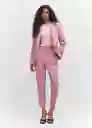 Blazer Americana Boreal Rosa Talla 46 Mujer Mango