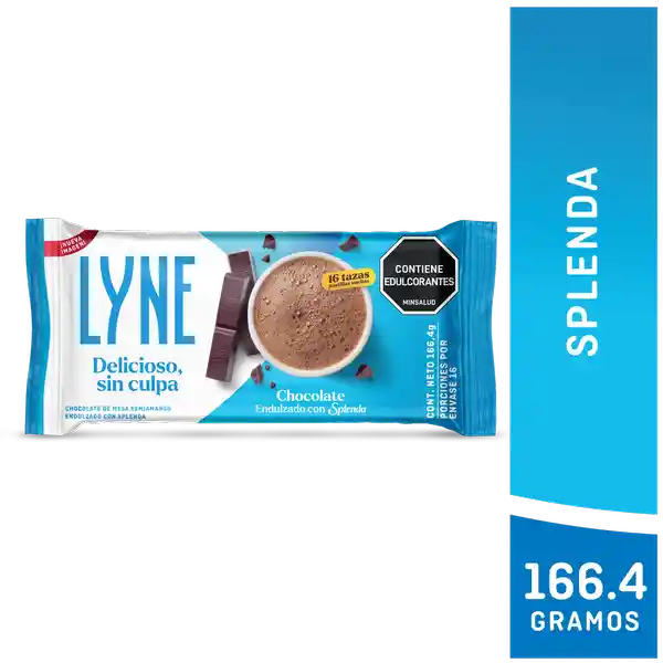 Choco Lyne Chocolate Mesa Semiamargo Endulzado Splenda 166.4 g