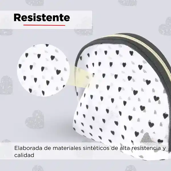 Cosmetiquera en Forma de Concha en Malla de Corazones Miniso