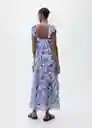 Vestido Ramona Azul Talla M Mujer Mango