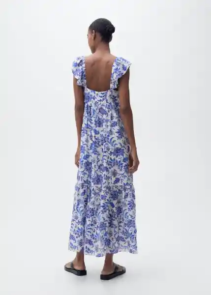 Vestido Ramona Azul Talla M Mujer Mango