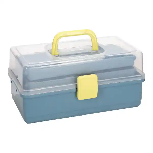 Caja Organizadora Con Bandejas Escolar de Plástico Casaideas