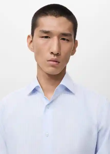 Camisa Vecchia Celeste Talla Xxl Hombre Mango