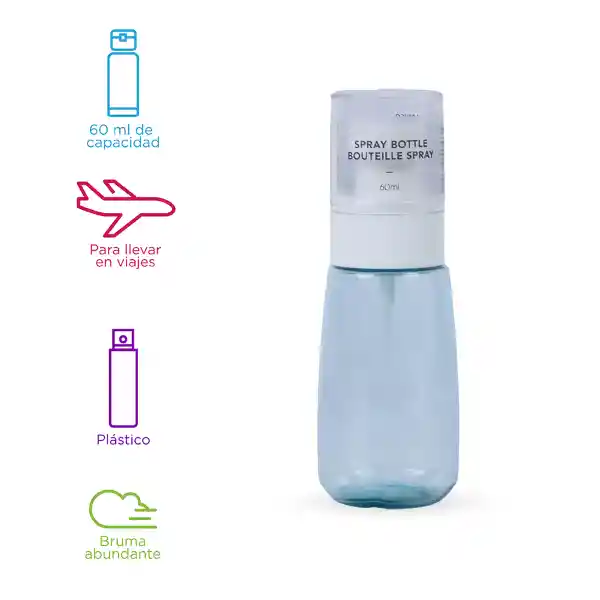 Botella Spray Azul 60 mL Miniso