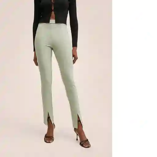 Leggings Puntaaco-A Verde Pastel Talla L Mujer Mango