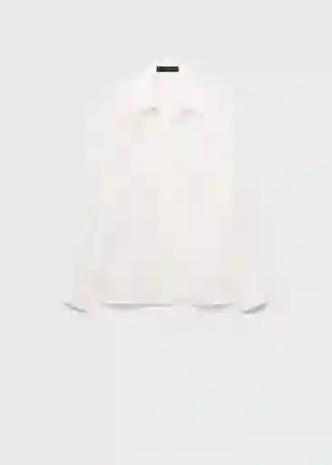 Camisa Melanie Off White Talla M Mujer Mango