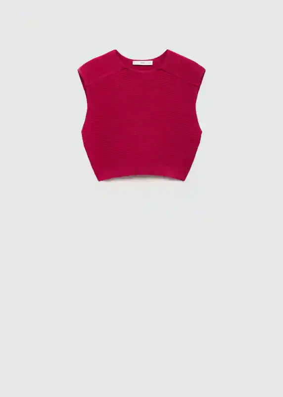 Top Trica-h Fucsia Talla Xl Mujer Mango