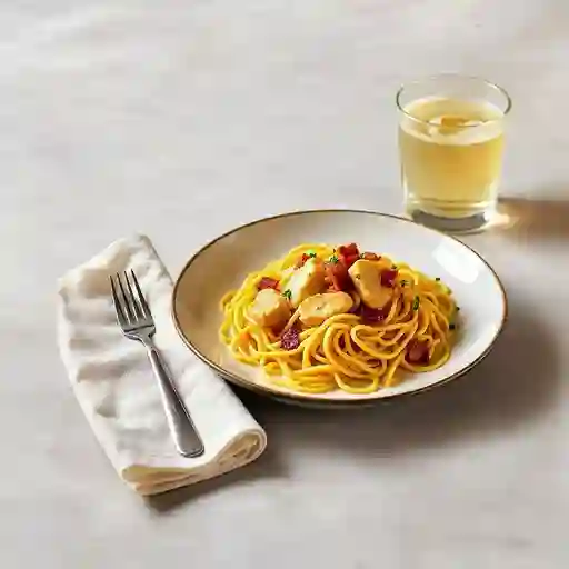 Pasta Con Pollo O Tocineta