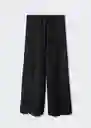 Pantalón Flow Negro Talla 18 Teen Niñas Mango