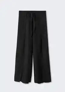 Pantalón Flow Negro Talla 18 Teen Niñas Mango