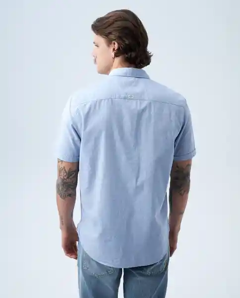 Camisa Hombre Azul Talla M 812F022 Americanino