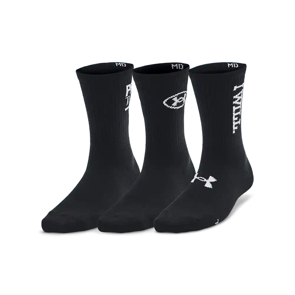 Under Armour Medias Essential Nv Mid Crew Mujer Negro LG