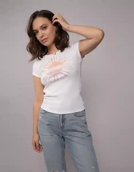 Camiseta Mujer Blanco Talla X-Small American Eagle 15379512