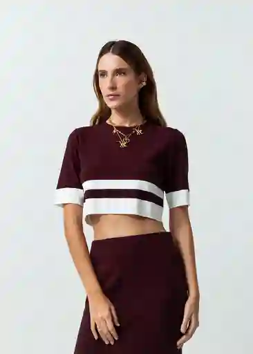 Camisa Tejido Mujer Morado Sombrío Ultra Oscuro Talla S 582G052 Naf Naf