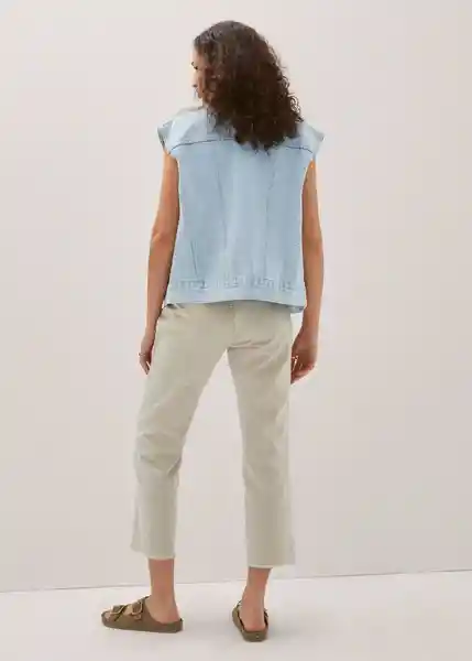 Pantalón Lena Crudo Talla M Mujer Mango