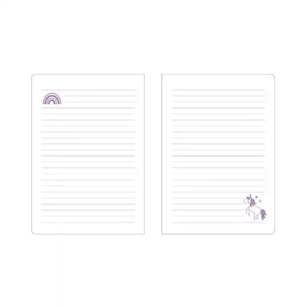 Cuaderno de Tapa Dura A5 Unicorn 64 Hojas Rayado Miniso